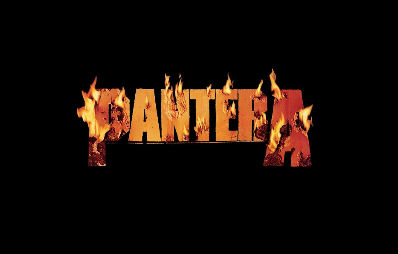 Photo wallpaper music, metal, flame, logo, band, burning, pantera