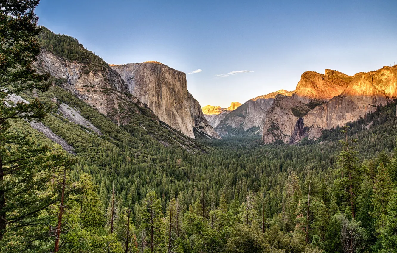 Photo wallpaper mountains, CA, USA, Yosemite, national Park