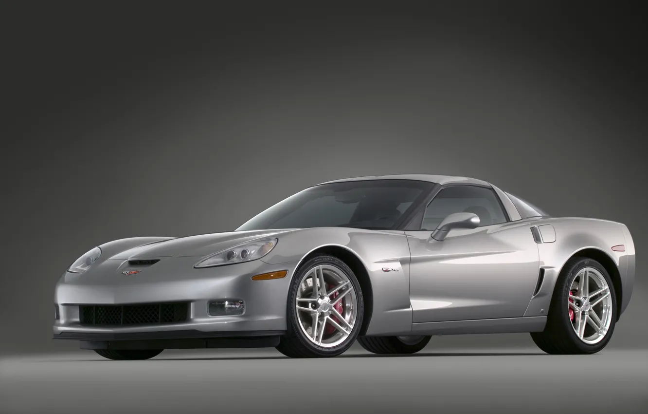 Photo wallpaper Z06, Corvette, silver