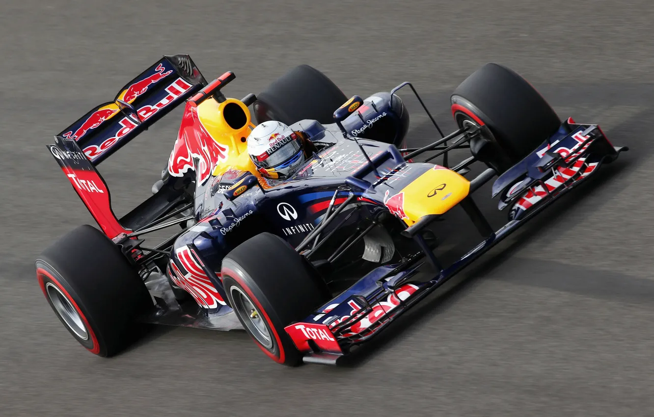 Photo wallpaper Racer, Formula 1, Vettel, Champion, Korea, Sebastian