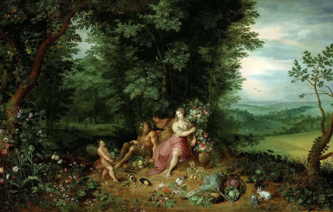 Photo wallpaper picture, Jan Brueghel the younger, Allegory Of Earth