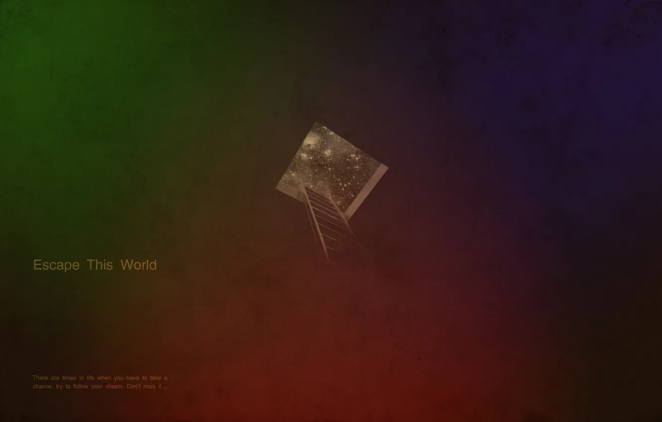 Photo wallpaper the sky, night, window, ladder, escape, night, Escape, ledder