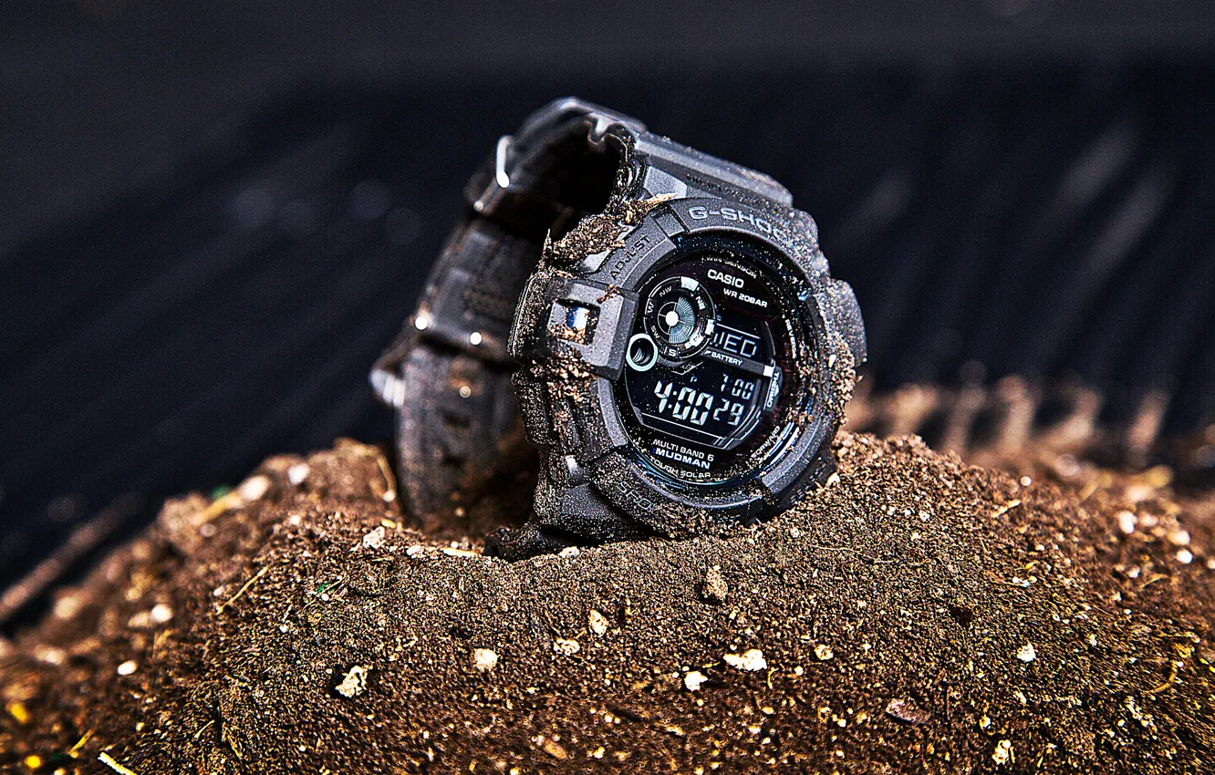 Photo wallpaper watch, Casio, G-9300, Mudman, G-Shock
