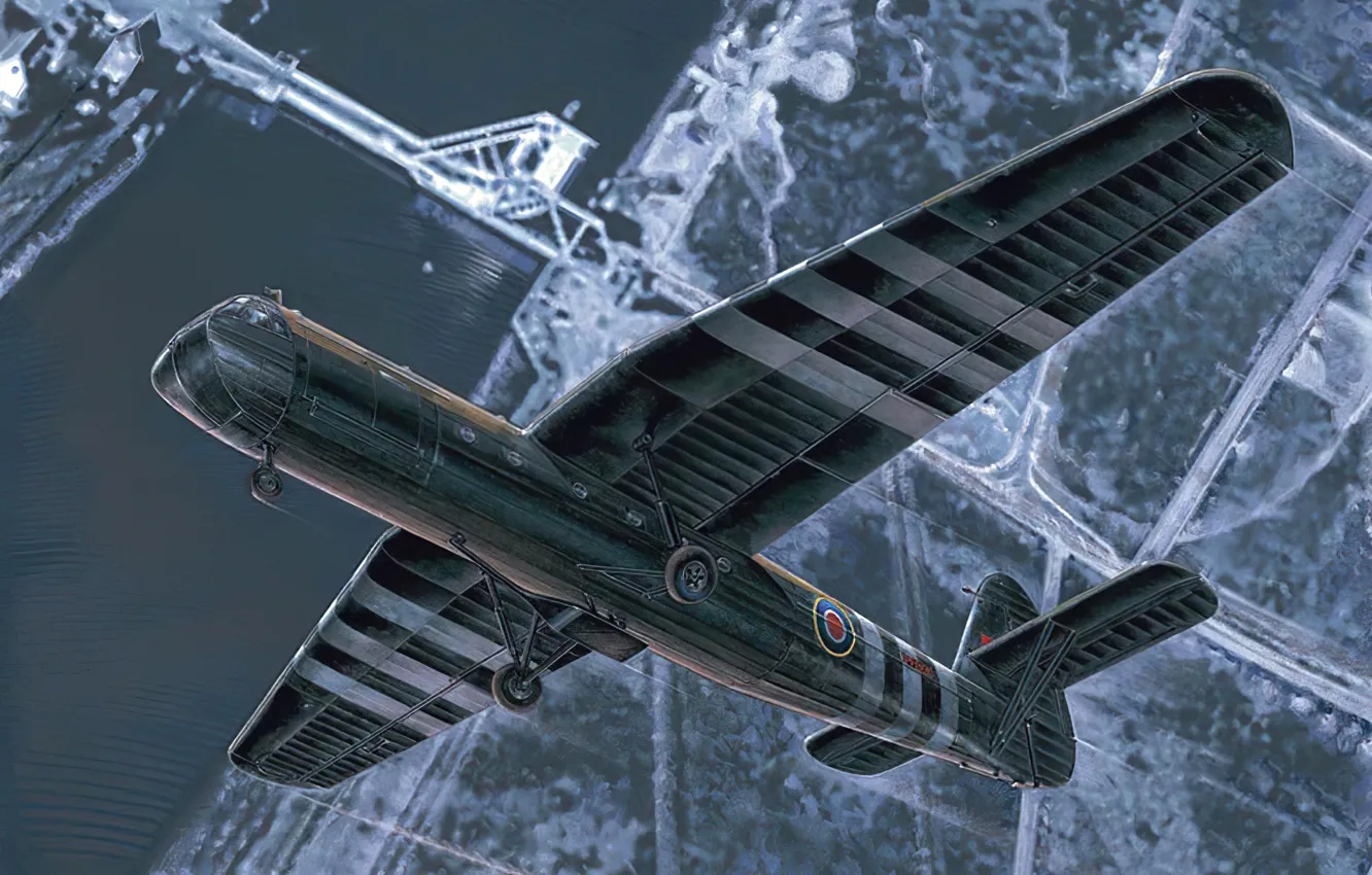 Photo wallpaper art, airplane, aviation, ww2, Glider