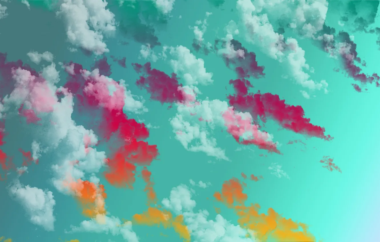 Photo wallpaper clouds, colorful, color