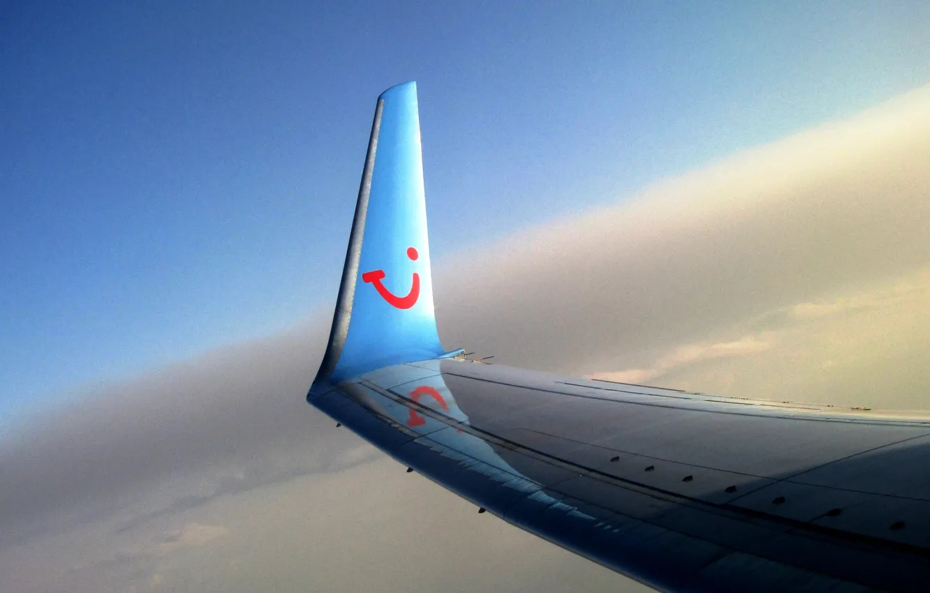 Photo wallpaper Air, plane, aviation, wing, TUI