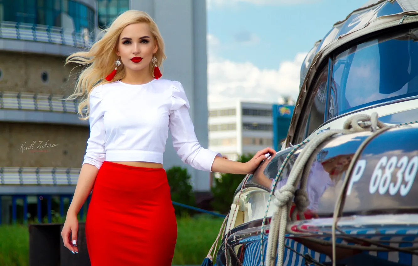 Photo wallpaper look, style, model, skirt, earrings, makeup, blouse, Cyril Zakirov