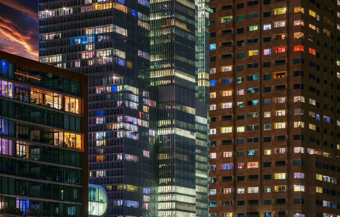 Photo wallpaper night, home, South Holland, Rotterdam, Rotterdam