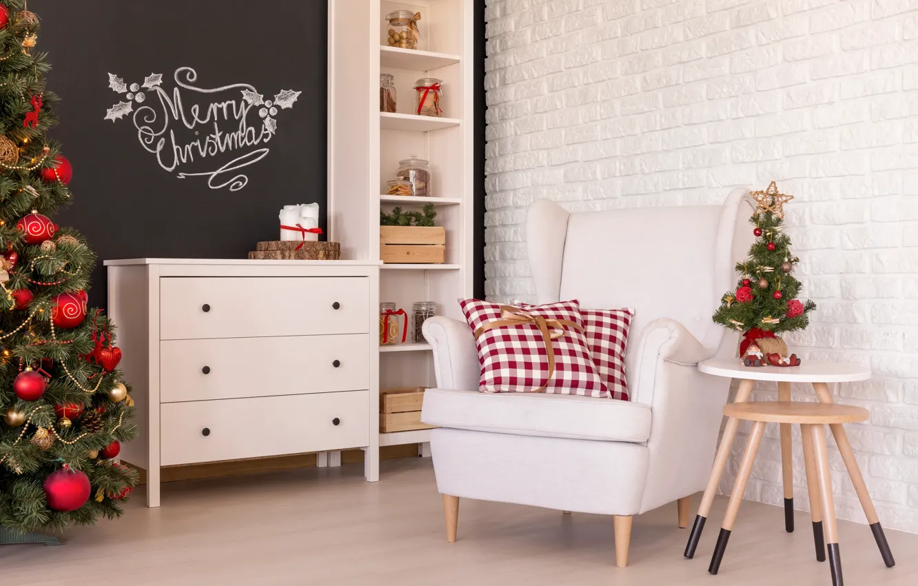 Photo wallpaper decoration, gift, toy, tree, new year, Christmas, Christmas, design