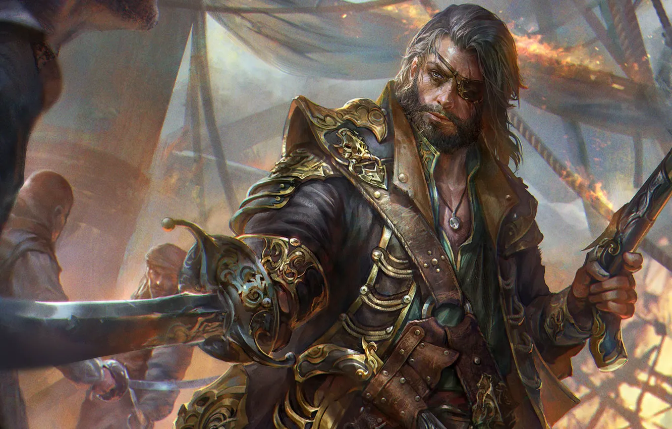 Photo wallpaper pirate, Board, jeremy chong, Francois Alone, French filibuster, Francis Olonnais Pirate