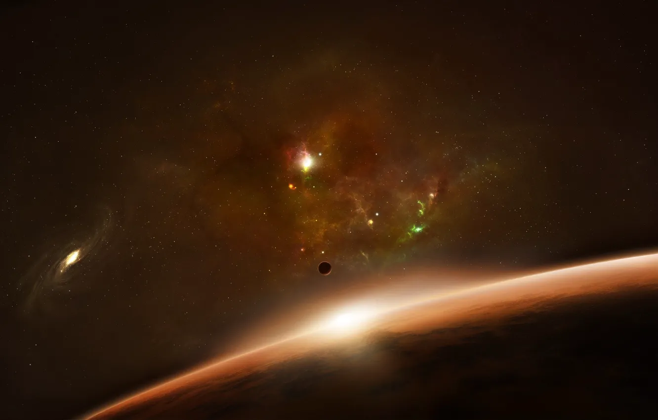 Photo wallpaper stars, planet, galaxy