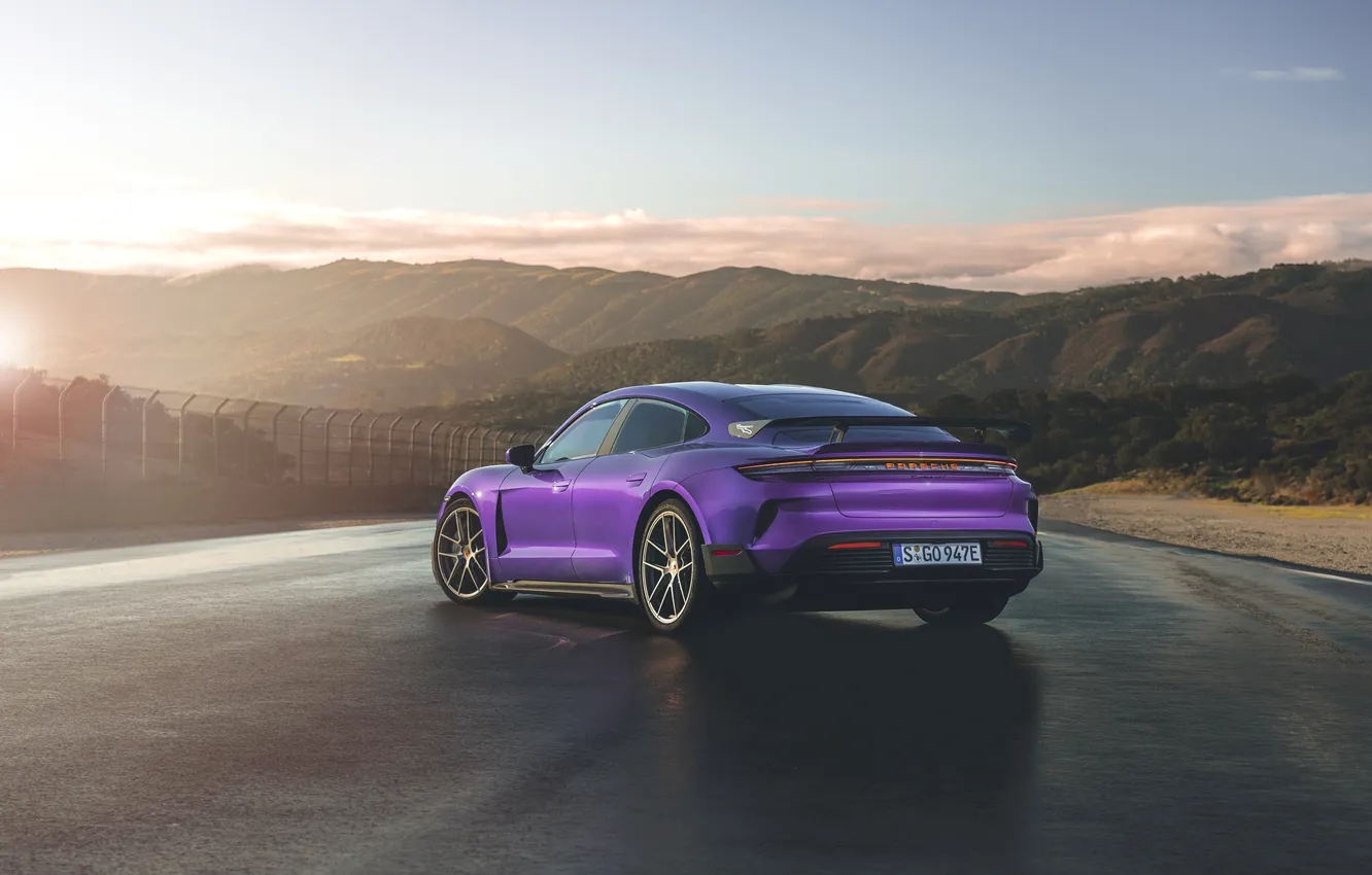 Photo wallpaper Porsche, Taycan, 2024, Porsche Taycan Turbo GT Weissach Package