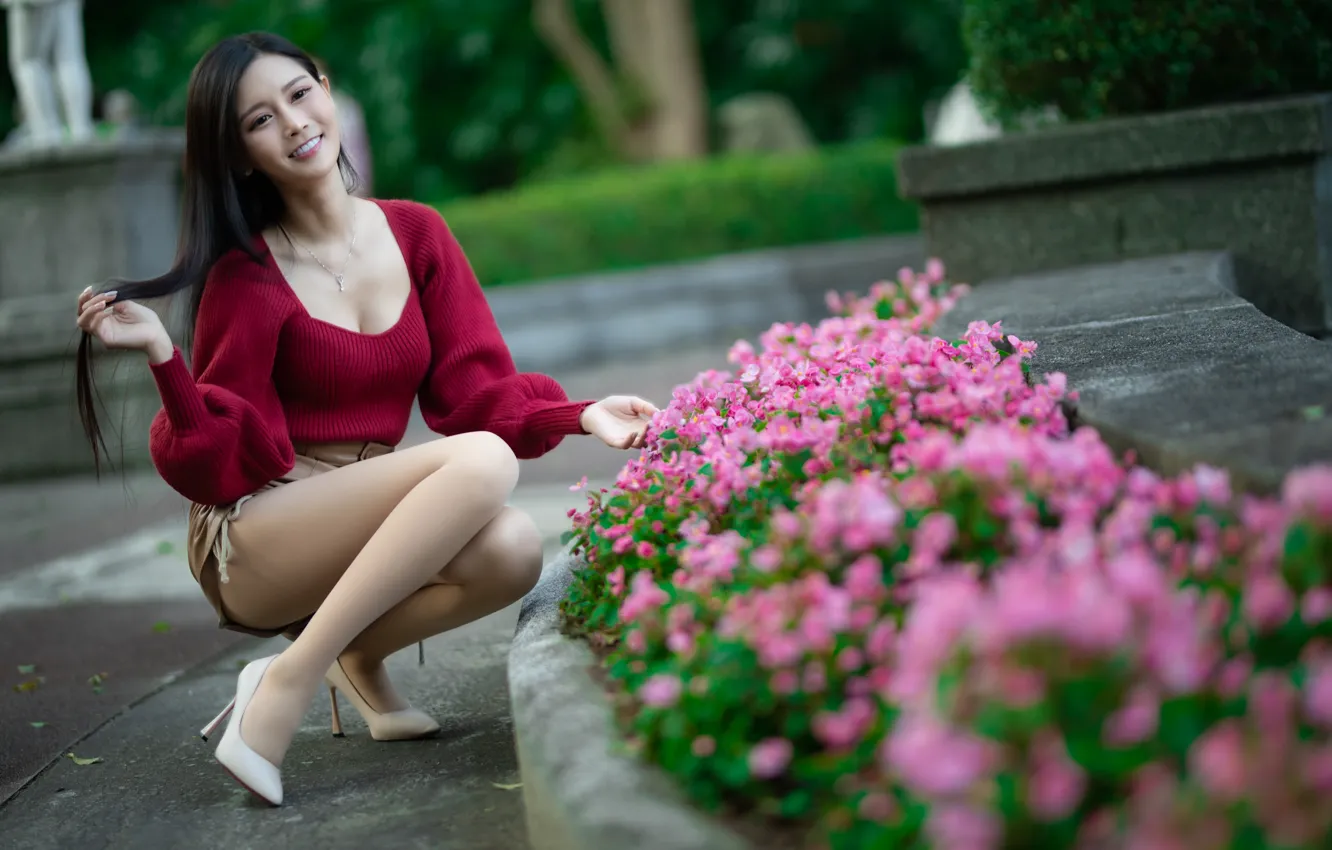 Photo wallpaper China, girl, sexy, girls, woman, model, asian, cute