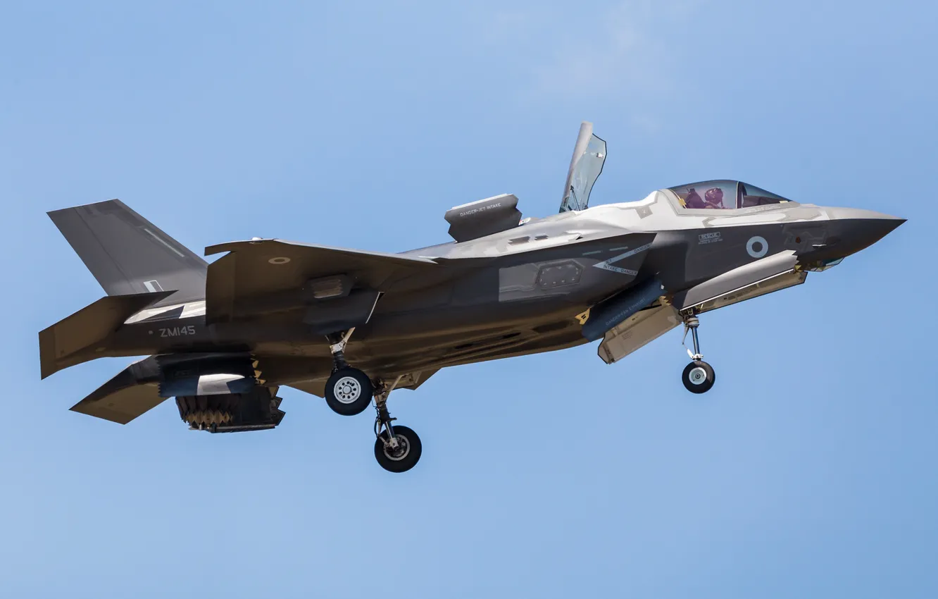 Photo wallpaper fighter, flight, fly, f35, fighter jet
