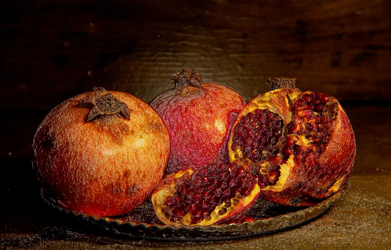 Photo wallpaper still life, garnet, fine art