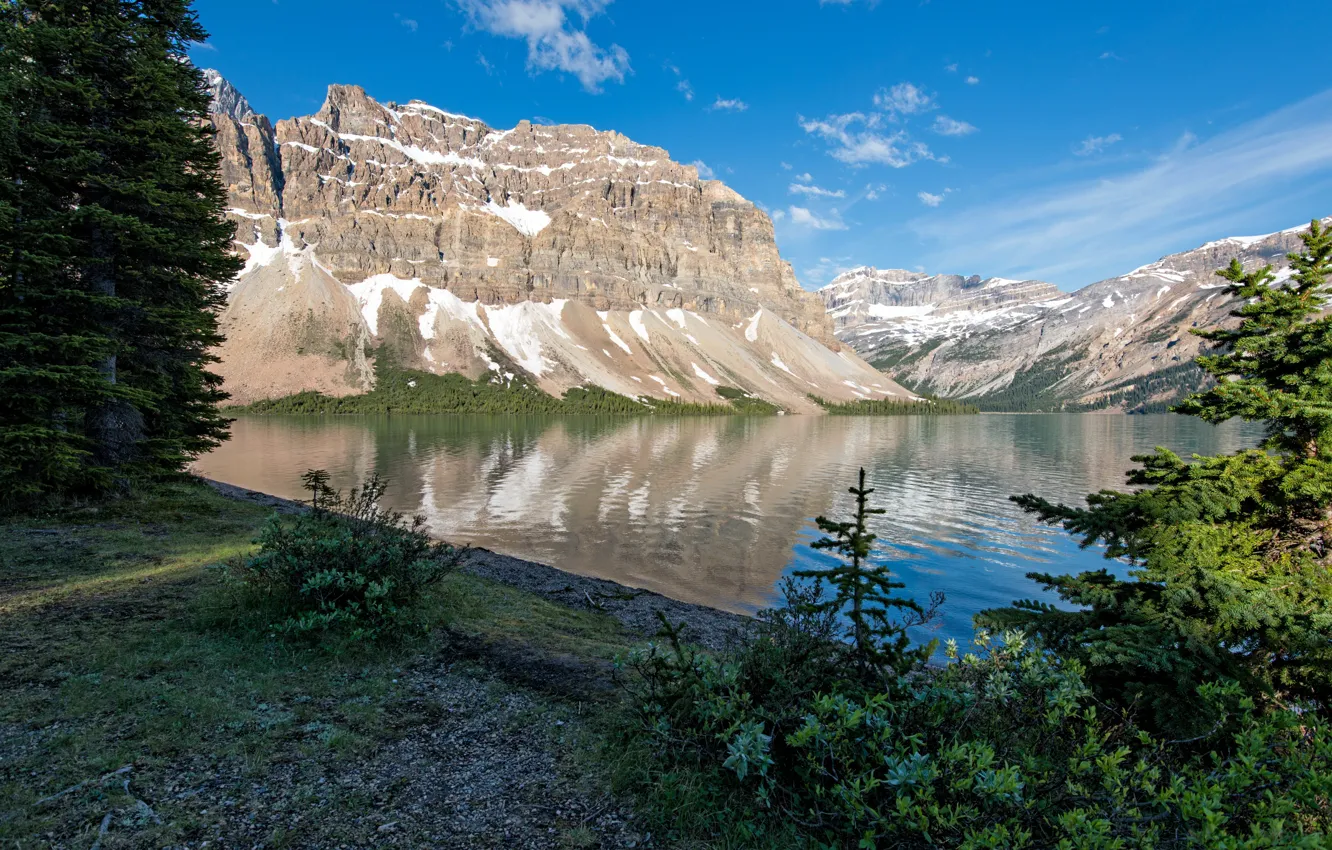 Photo wallpaper landscape, mountains, nature, rock, Park, Canada, Banff, Banff