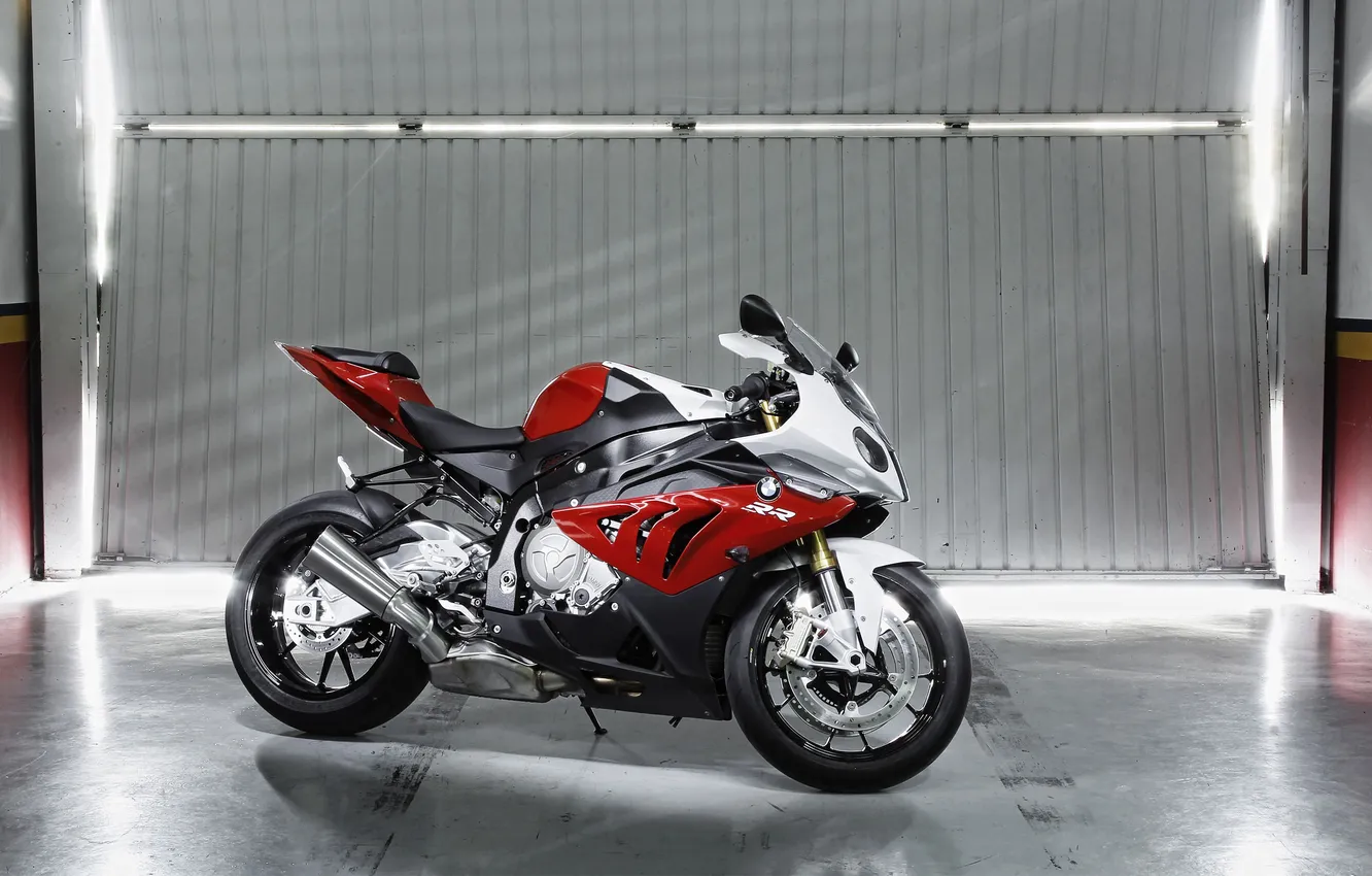 Photo wallpaper BMW, Moto, garage, BMW, sportbike, sport s1000 rr