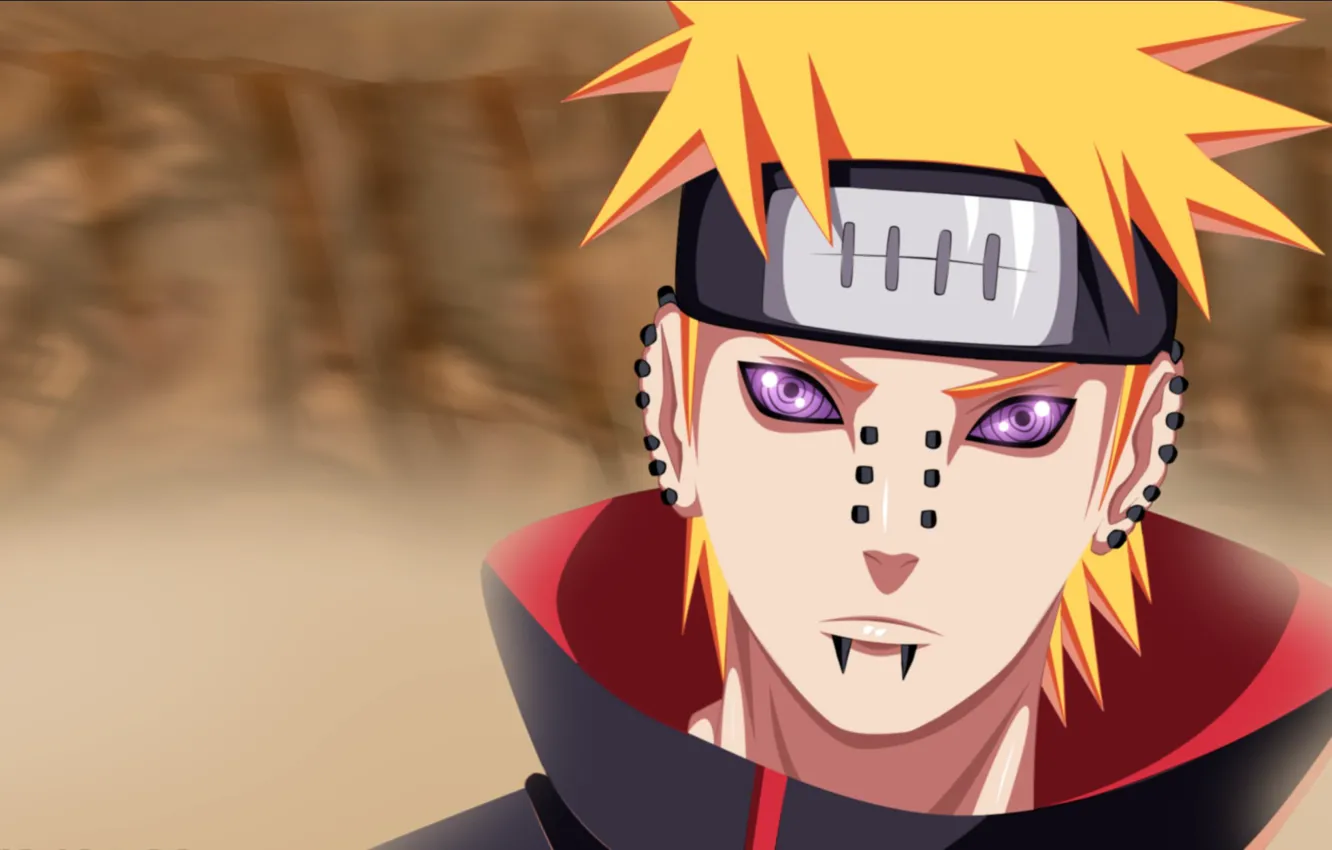 Photo wallpaper Naruto, sharingan, evil, Akatsuki, piercing, Yahiko, Nagato, Naruto Shippuden