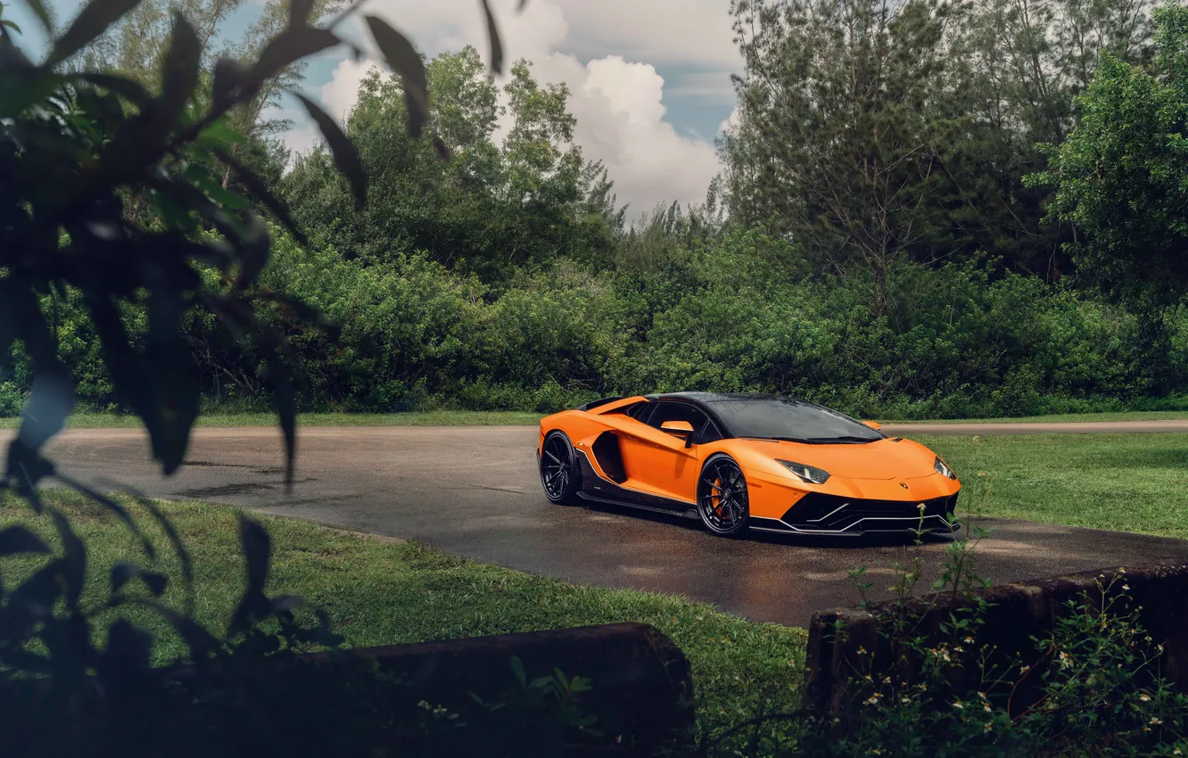 Photo wallpaper car, Lamborghini, Aventador, Lamborghini Aventador, Ultimae
