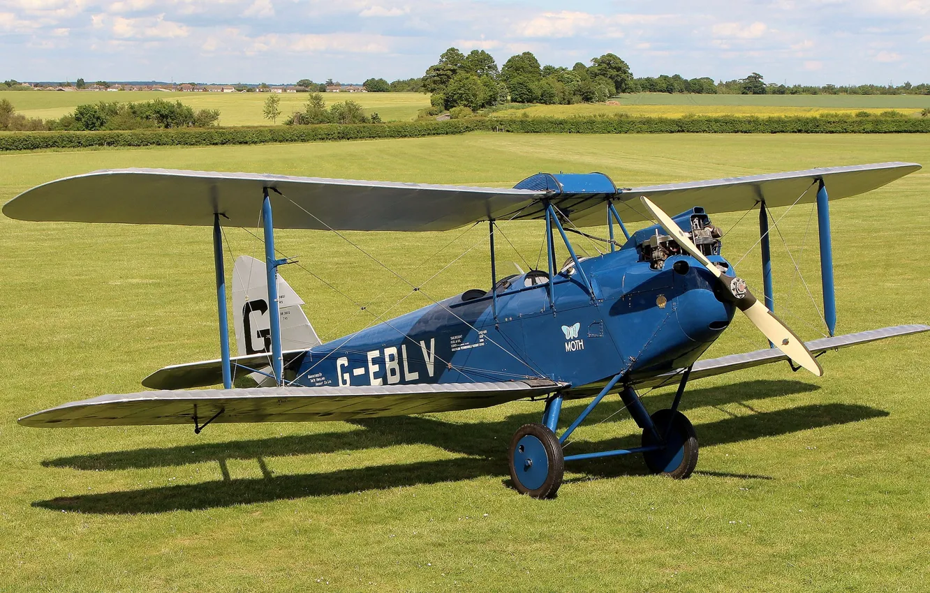Photo wallpaper double, biplane, De Havilland, DH.60 Moth