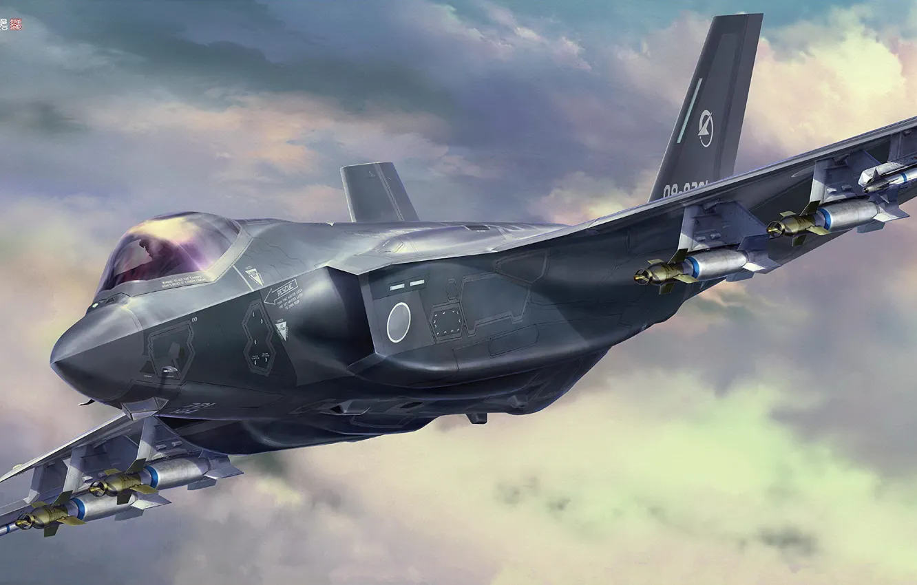 Photo wallpaper Japan, fighter-bomber, JGSDF, Lockheed Martin F-35, Tankro Kato, F-35A Lightning II (A Version) Beast Mode …