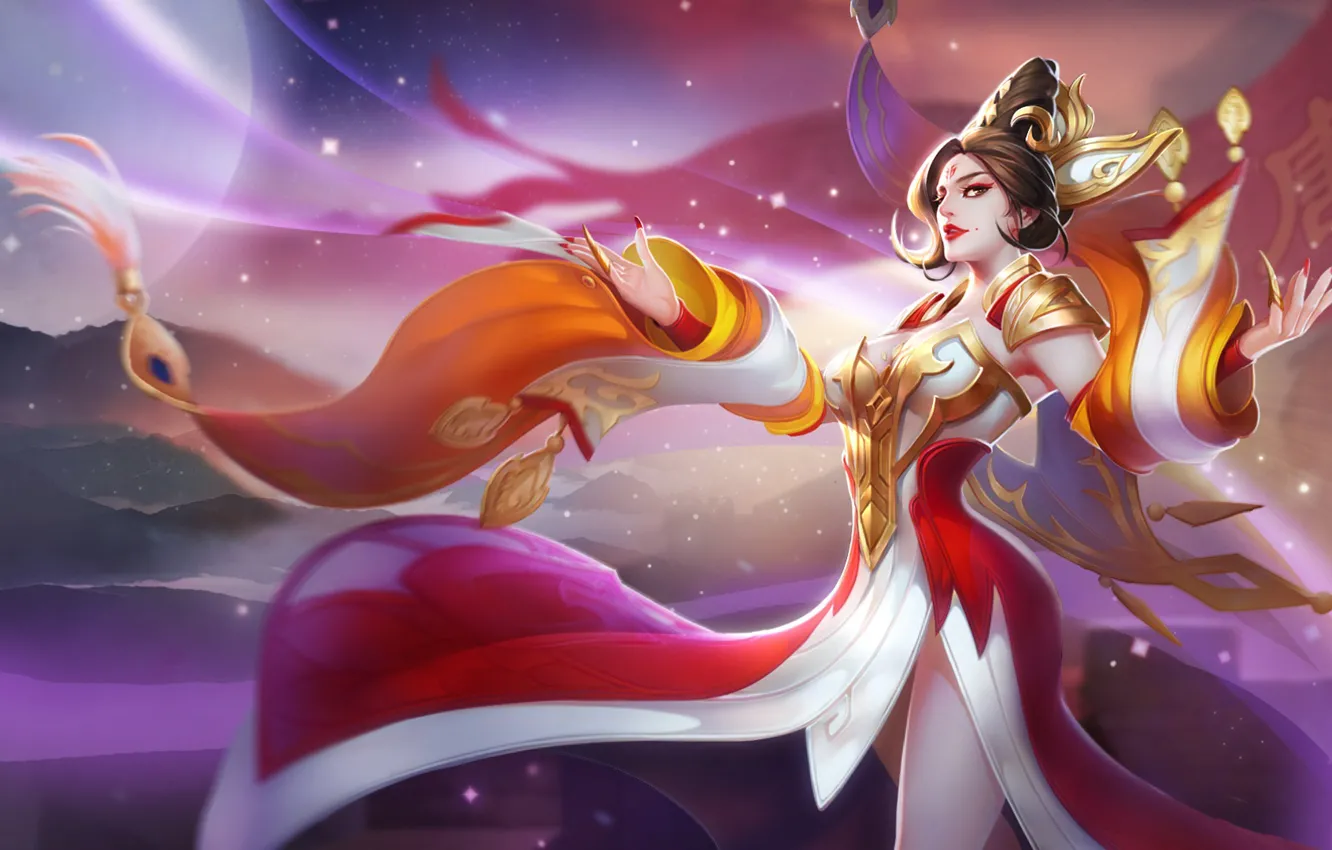 Photo wallpaper girl, the game, manicure, King of Glory