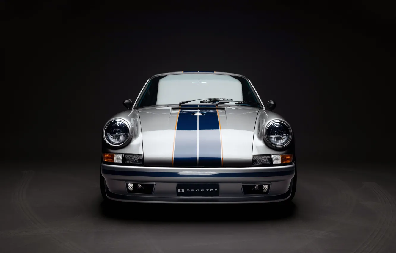 Photo wallpaper Porsche, Porsche 911, Front, 964, Ferdinand, Silver, Sight, Sportec