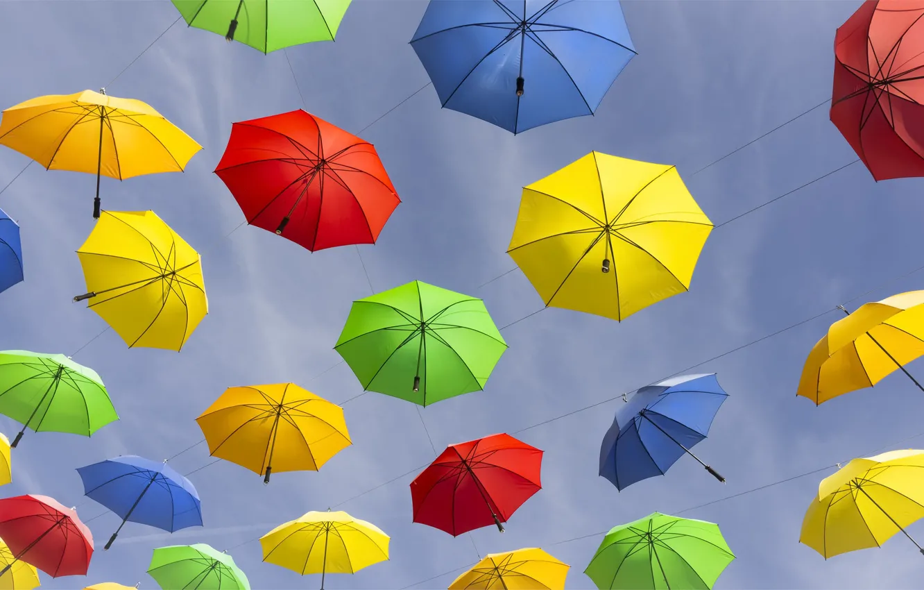 Photo wallpaper umbrella, France, The Hautes-Alpes