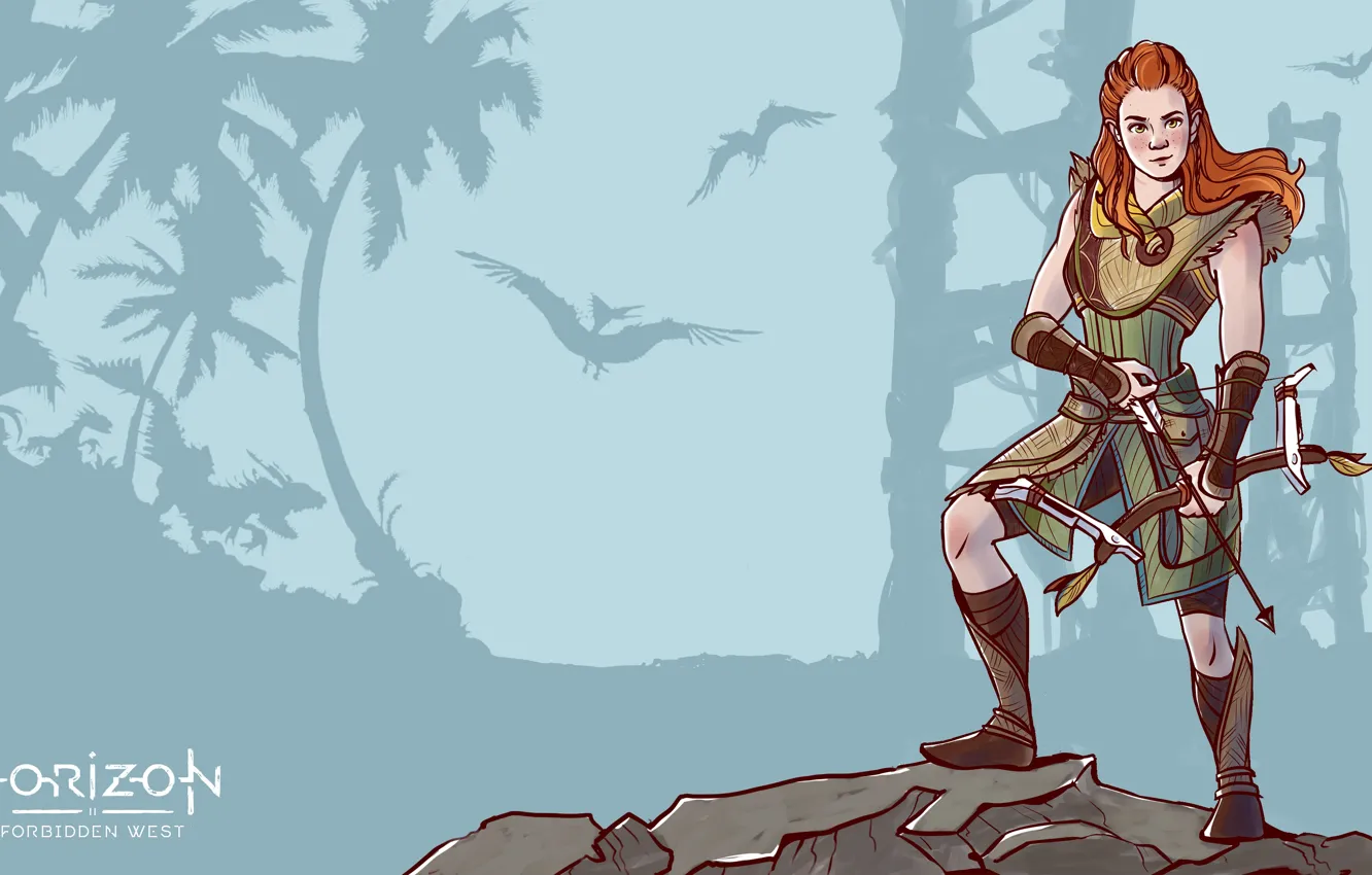 Photo wallpaper art, PS4, Aloy, Horizon Zero Dawn