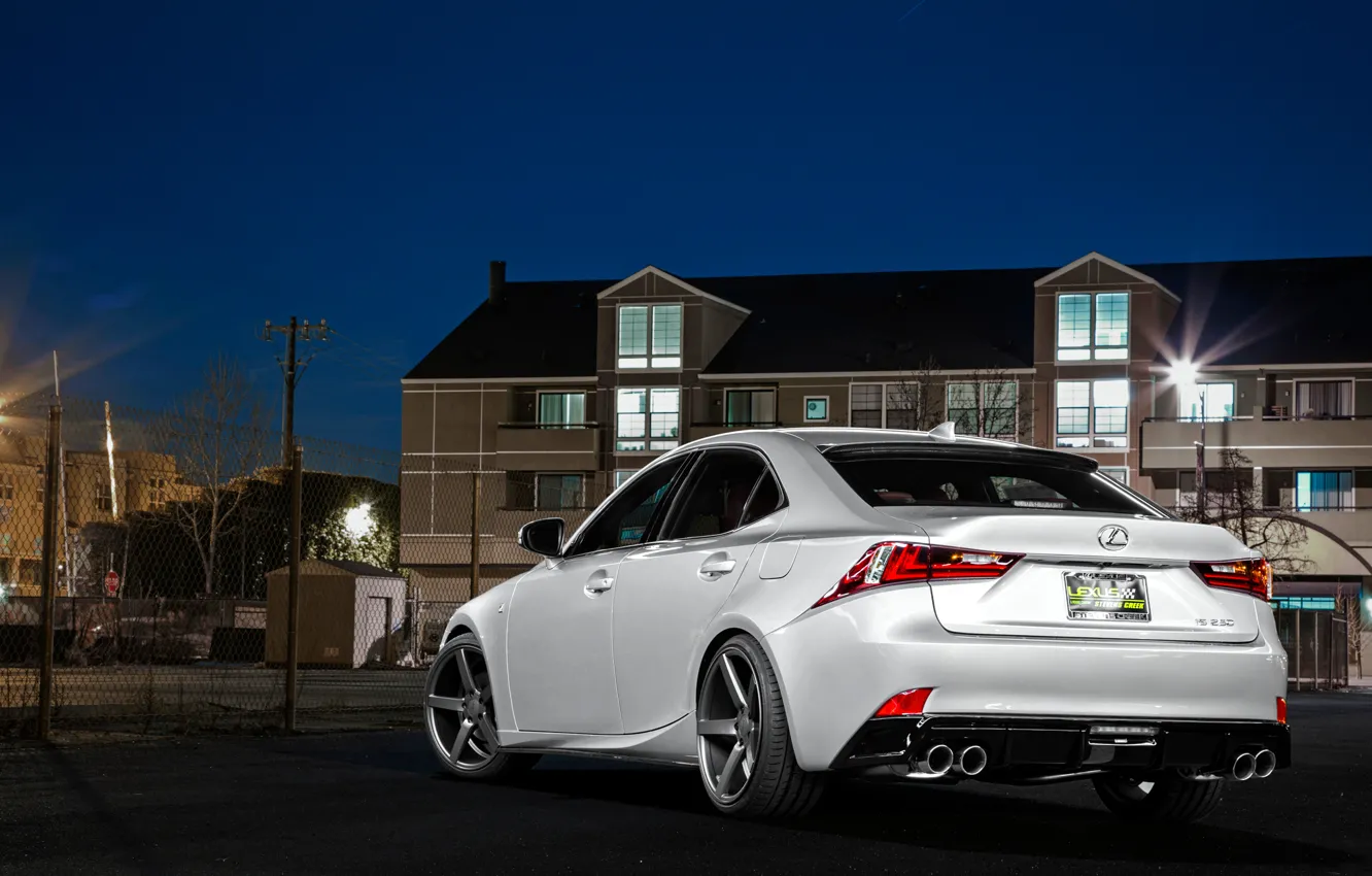 Photo wallpaper Lexus, wheels, black, metallic, Lexus, rear, vossen, IS250