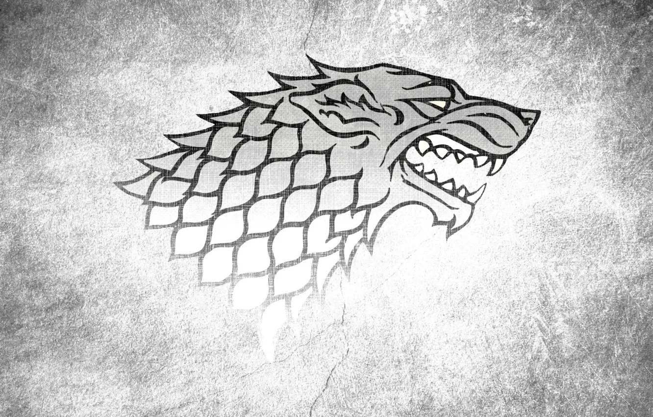Photo wallpaper Wolf, Game of Thrones, Game of thrones, House Stark