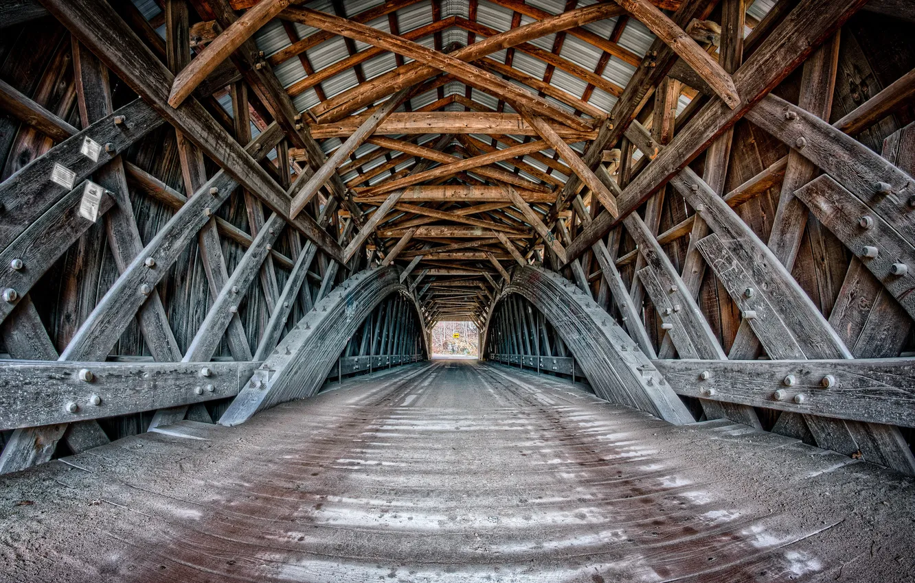 Photo wallpaper road, bridge, the city