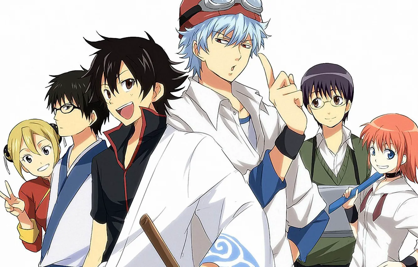 Photo wallpaper gintama, Gintoki, Gintama, Kagura, sket dance, Shinpachi
