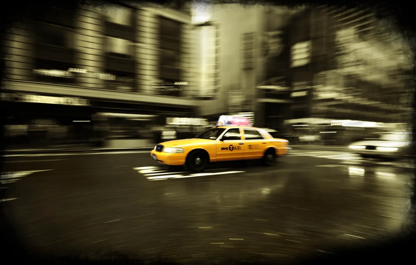 Photo wallpaper New York, taxi