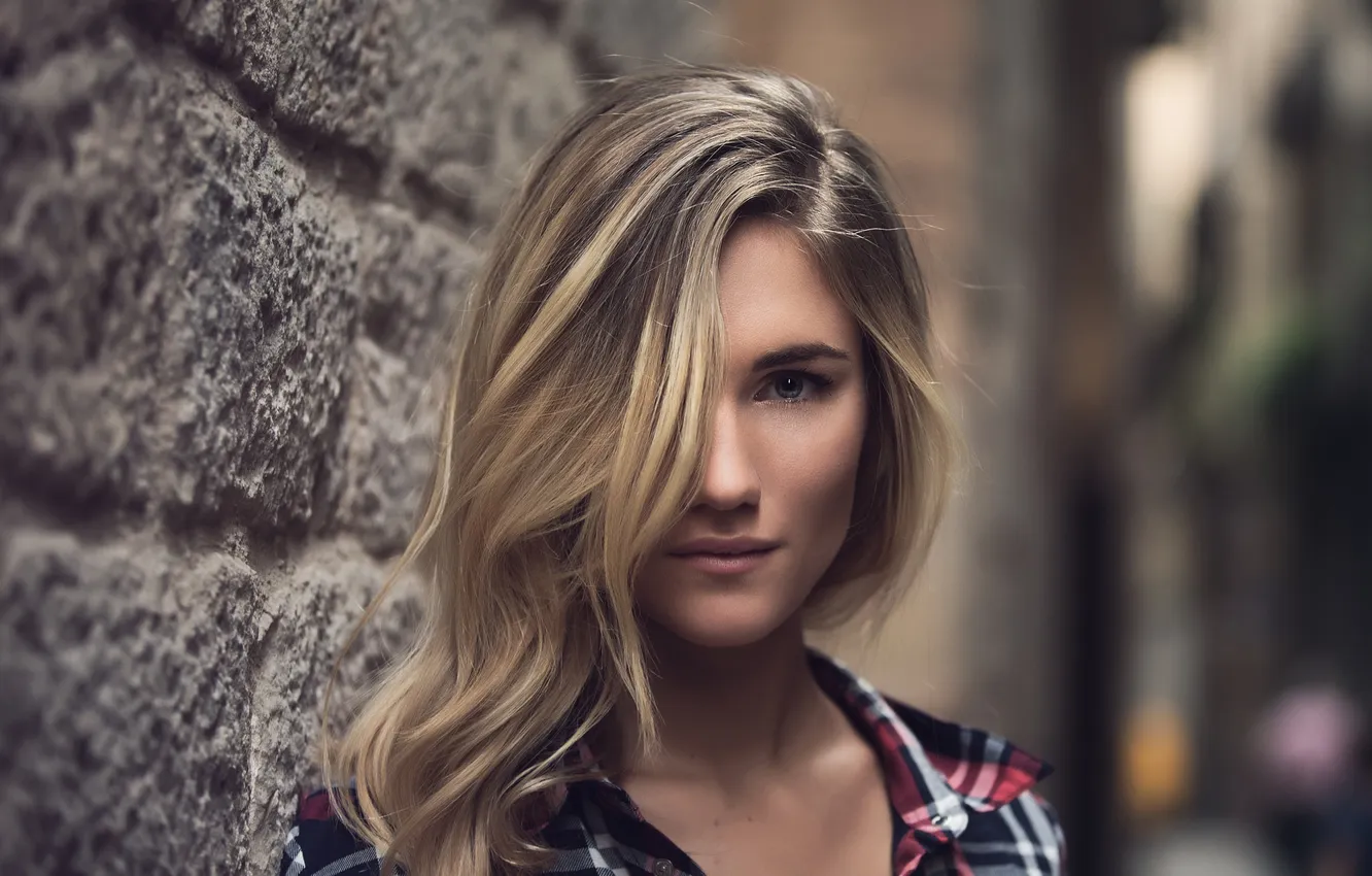 Photo wallpaper look, blonde, Marie Lemoux