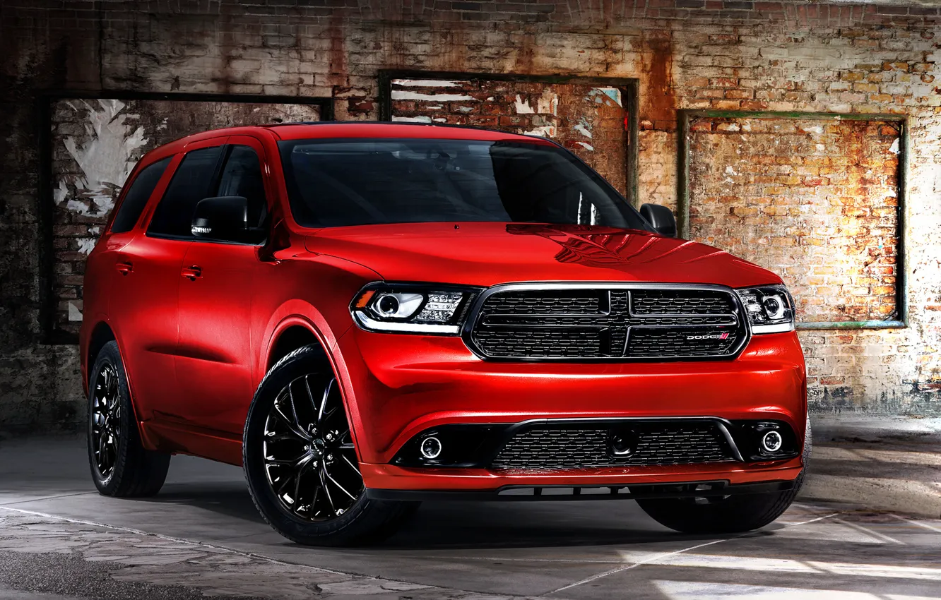 Photo wallpaper red, wall, dodge, durango