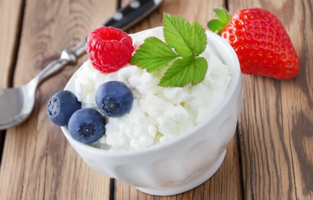 Photo wallpaper berries, raspberry, blueberries, strawberry, fresh, strawberry, blueberry, cheese