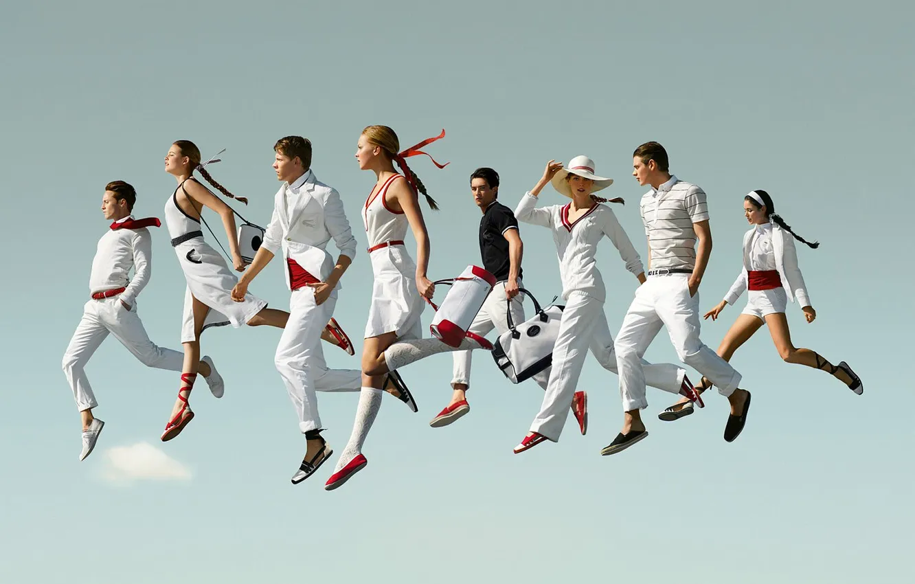 Photo wallpaper looking people, rich, Lacoste, young