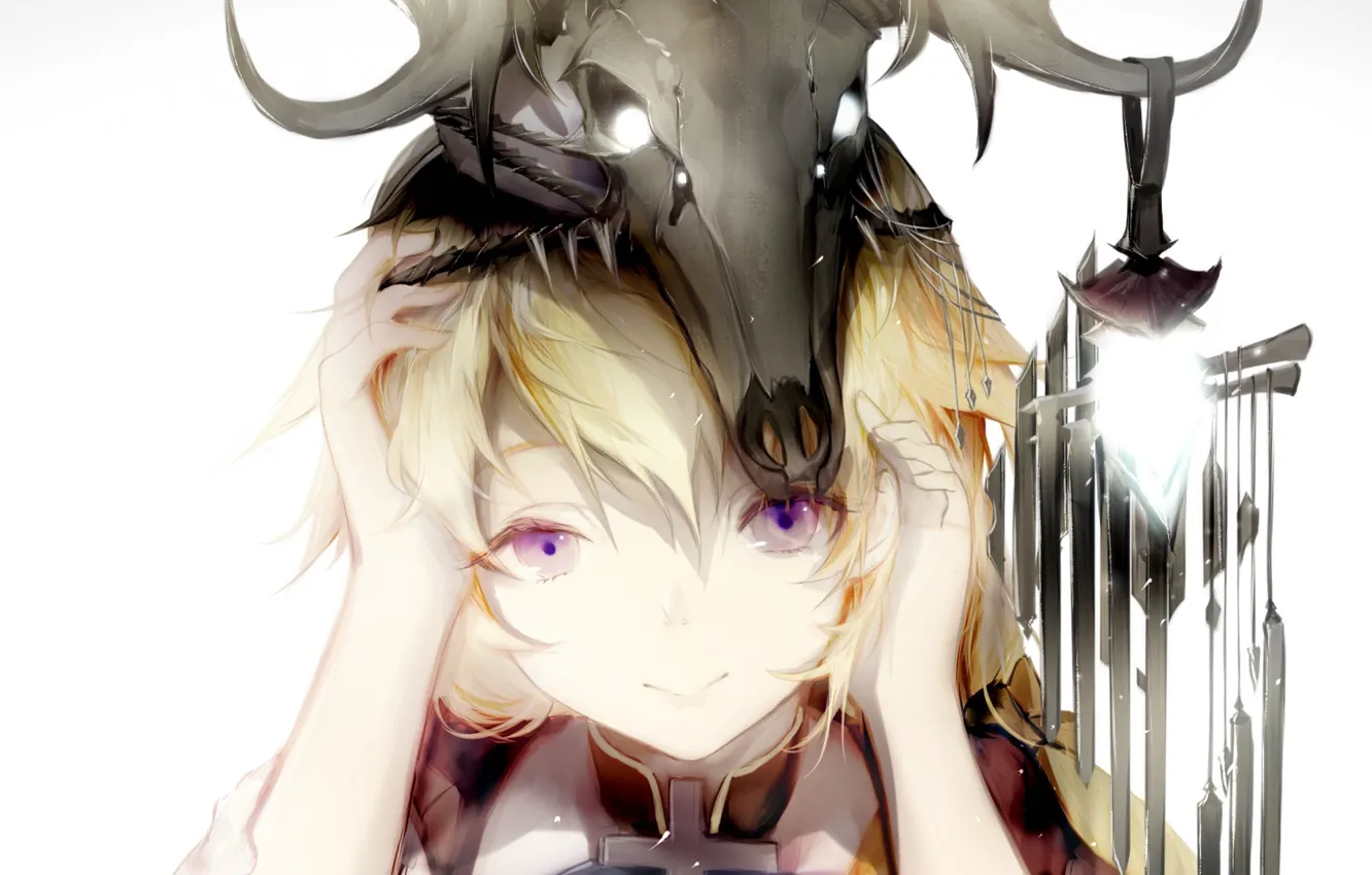 Photo wallpaper look, girl, skull, Magi in Wanchin Basilica