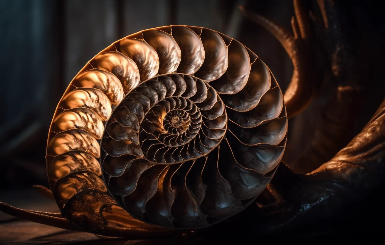 Photo wallpaper sink, shell, shellfish, digital art, AI art, The Art of Artificial Intelligence, neural network