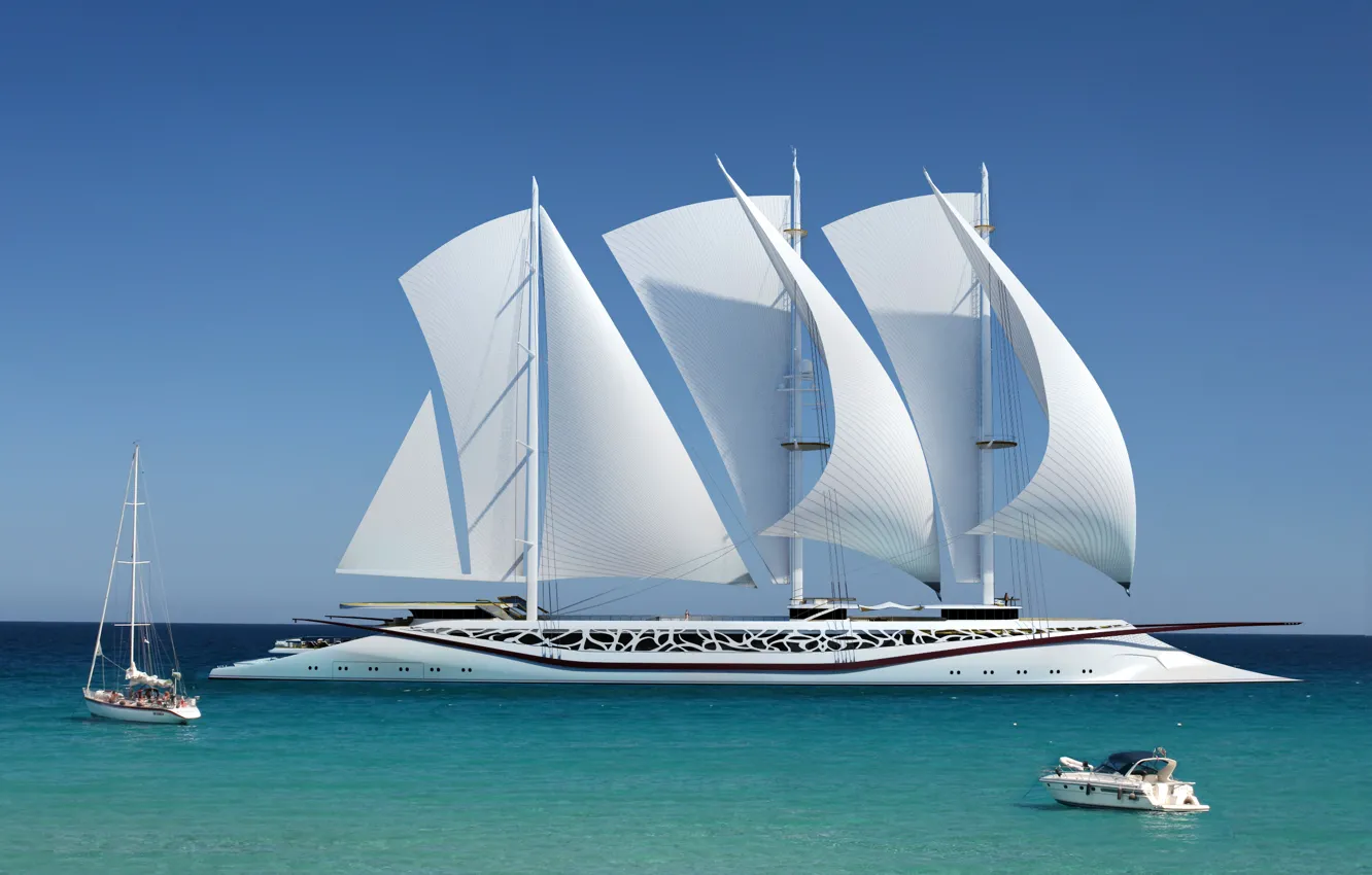Photo wallpaper sea, concept, boat, Phoenicia, yacht Phoenicia