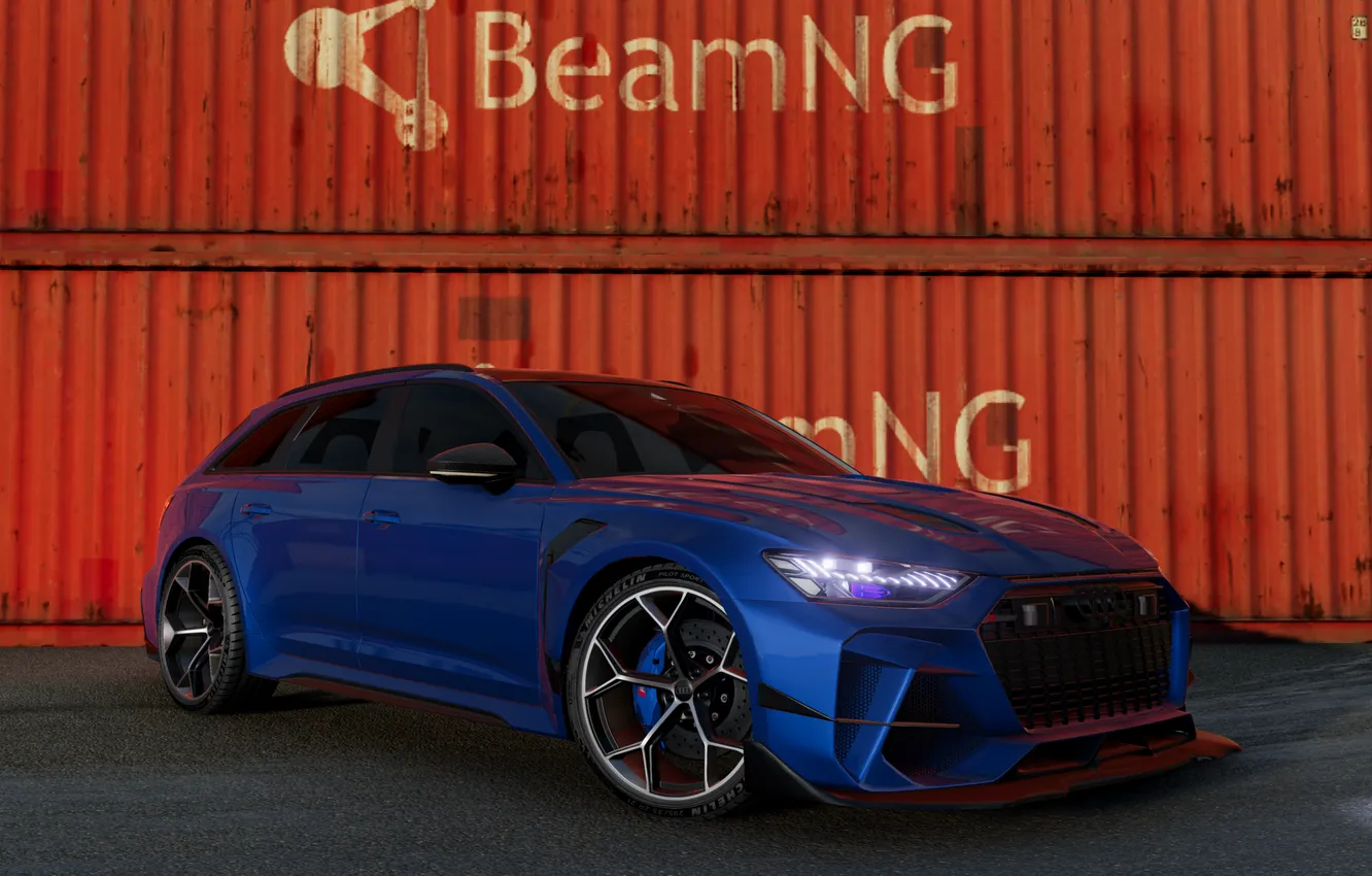 Photo wallpaper Audi, games, RS6, Beam, RS6 C8, BeamNG.drive, BeamNG
