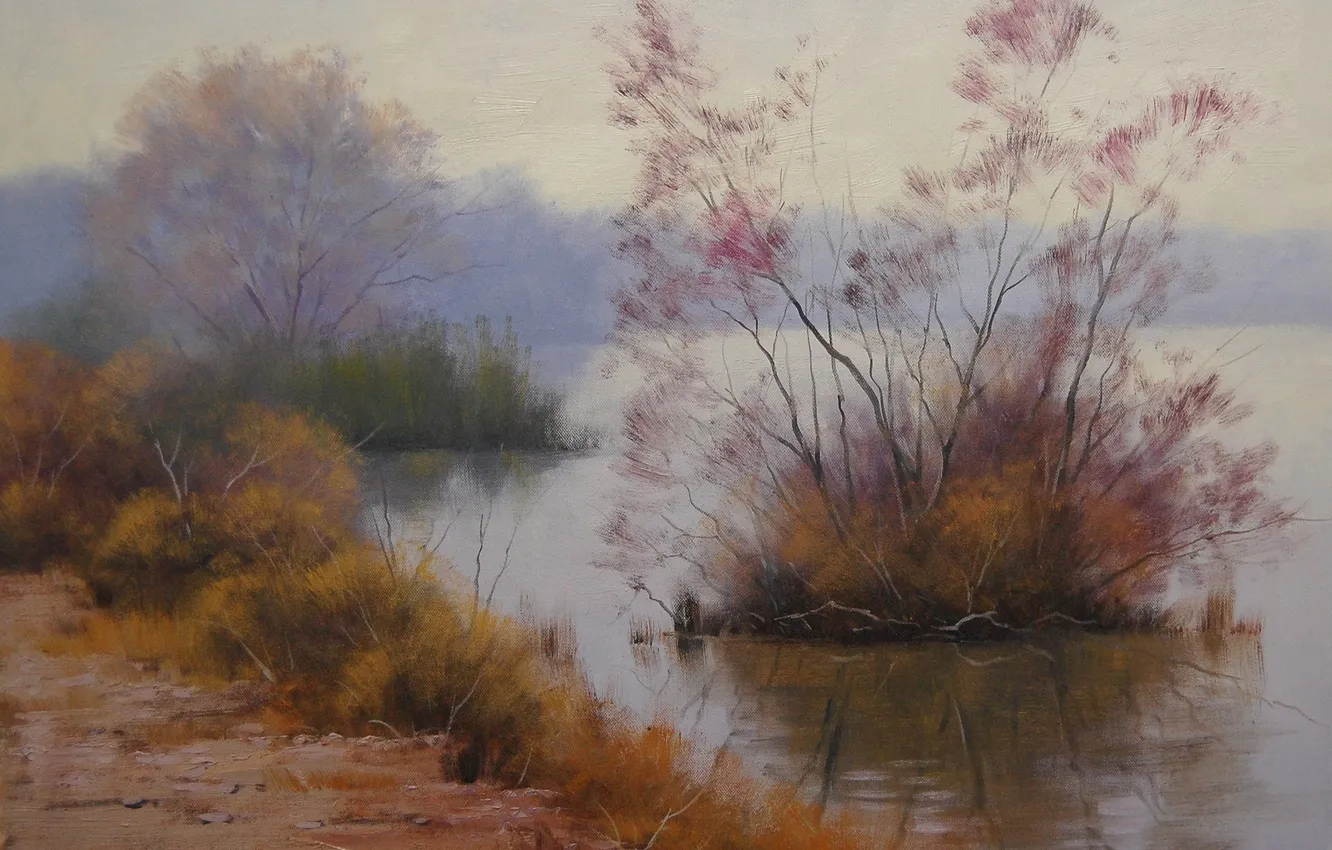 Photo wallpaper figure, art, ARTSAUS, MISTY HAWKSBURY RIVER