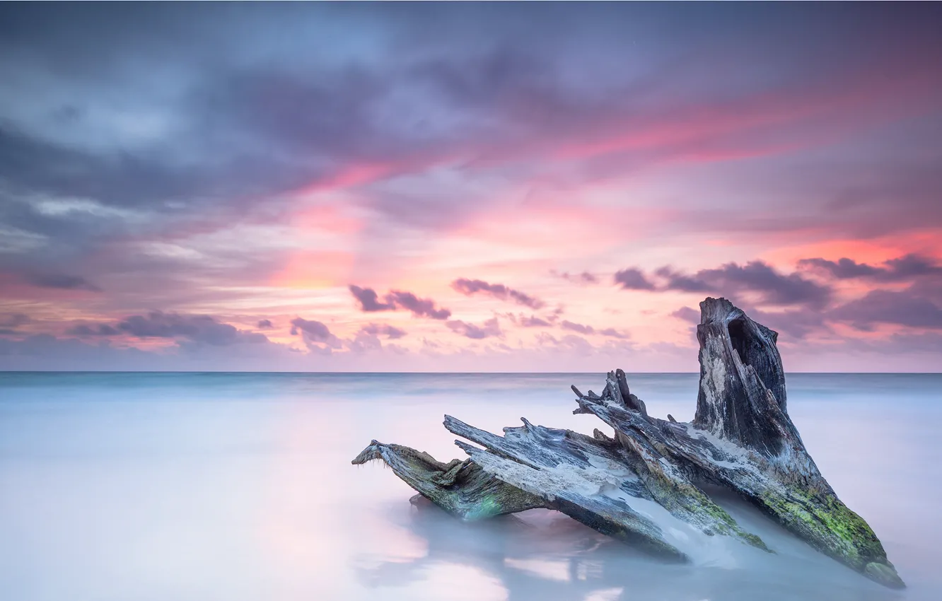 Photo wallpaper sea, ocean, sunrise, wave, caribbean