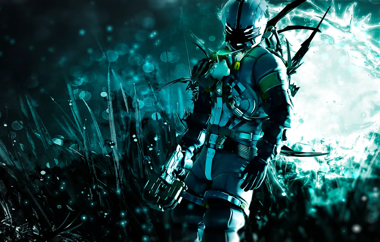 Photo wallpaper abstraction, weapons, shooter, Dead Space 3, Video game