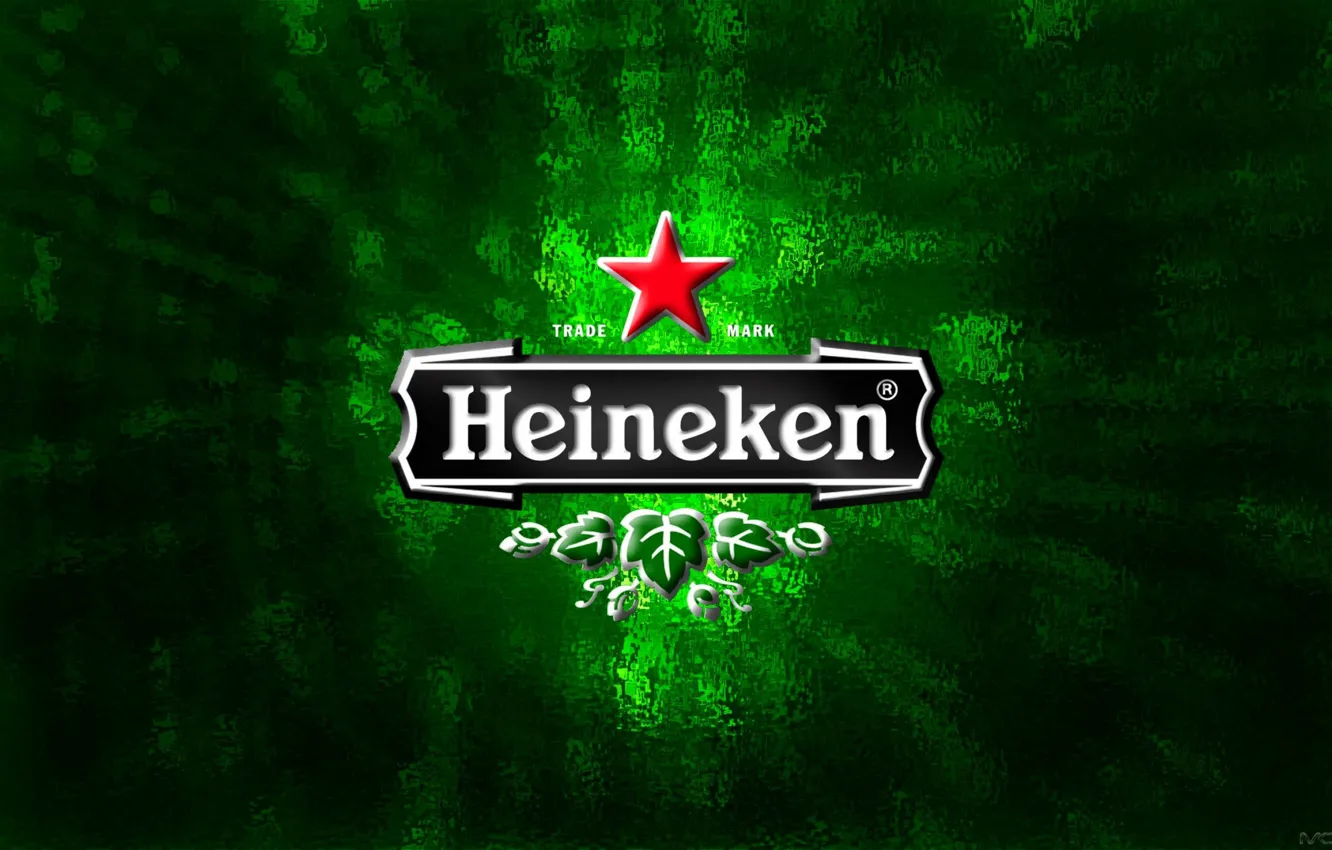 Photo wallpaper background, green, star, beer, logo, green, logo, star