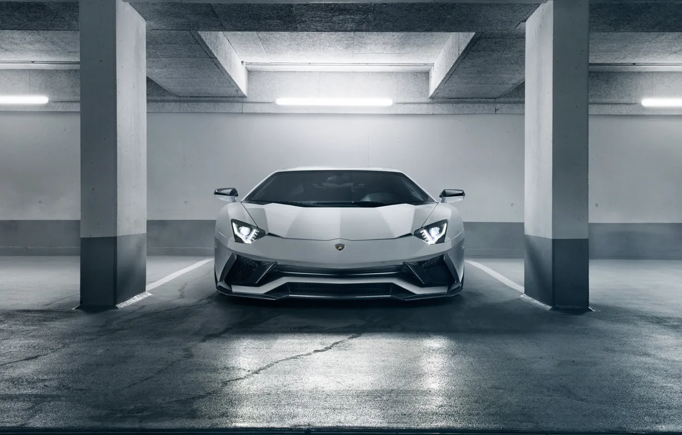 Photo wallpaper Lamborghini, supercar, front view, 2018, Novitec Torado, Aventador S