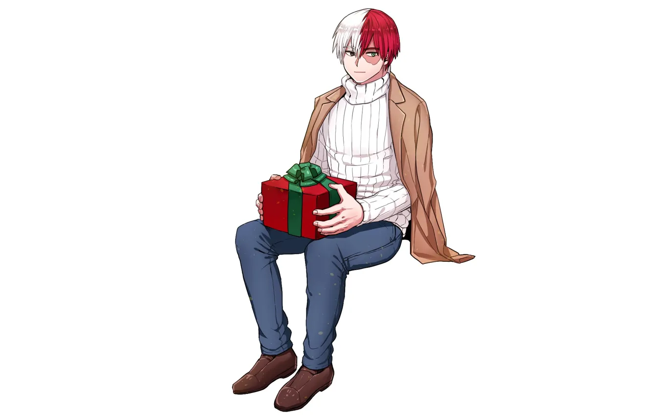 Photo wallpaper gift, guy, Boku no Hero Academy, My hero Academy, Todoroki Shouto, My Hero Academia, Todoroki …