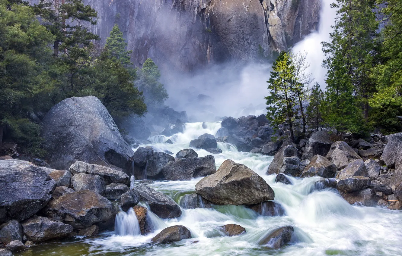 Photo wallpaper United States, California, Yosemite Village