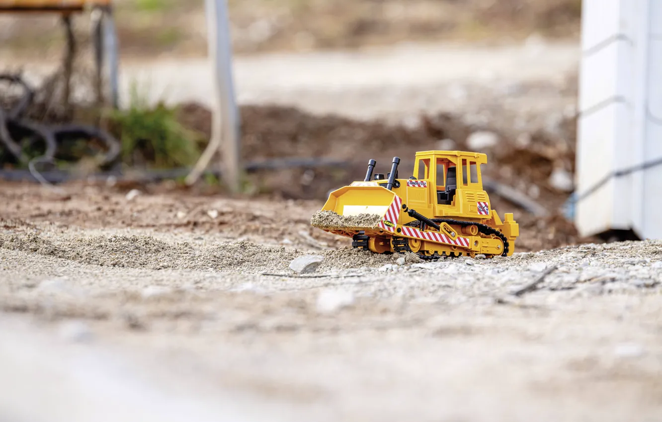 Photo wallpaper model, toy, bulldozer, model, Carson, Bulldozer, Carson, Radio-controlled bulldozer